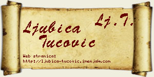 Ljubica Tucović vizit kartica